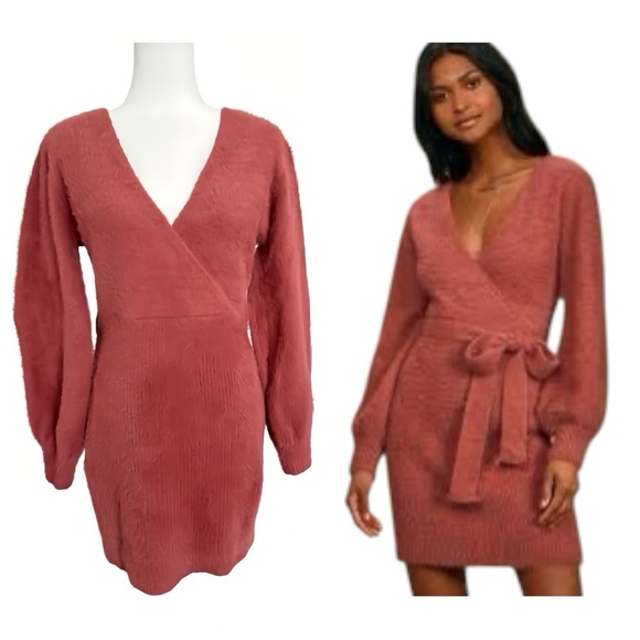 Lulus Dresses & Skirts - Lulus What A Flirt Rose Pink Eyelash Knit Sweater Dress S Cozy Chic Mini Bodycon